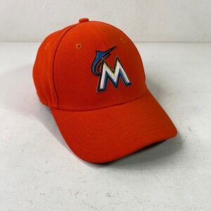 Miami Marlins Youth Hat New Era 9FORTY Orange Adjustable Baseball Cap MLB